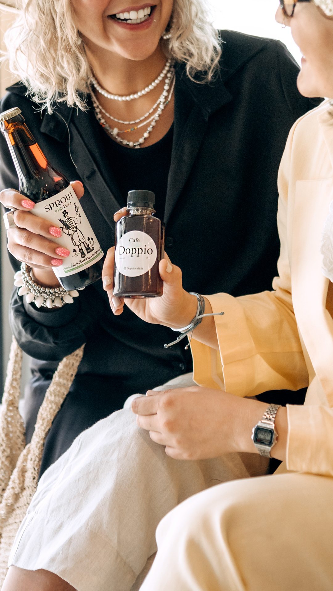A handcrafted Doppio drink